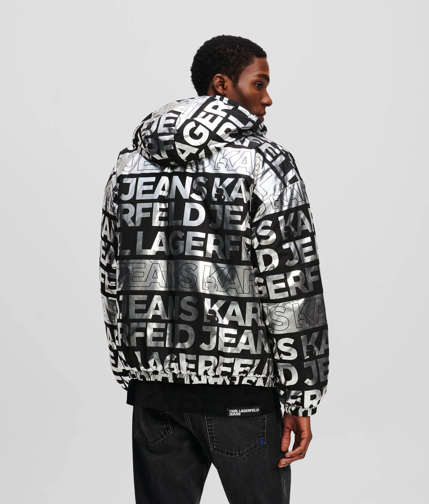 ALL-OVER LOGO PADDED JACKET