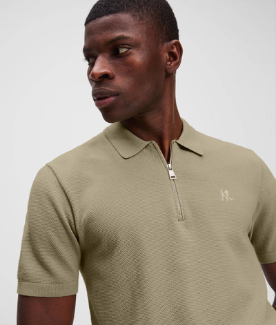 ZIP-UP POLO SHIRT
