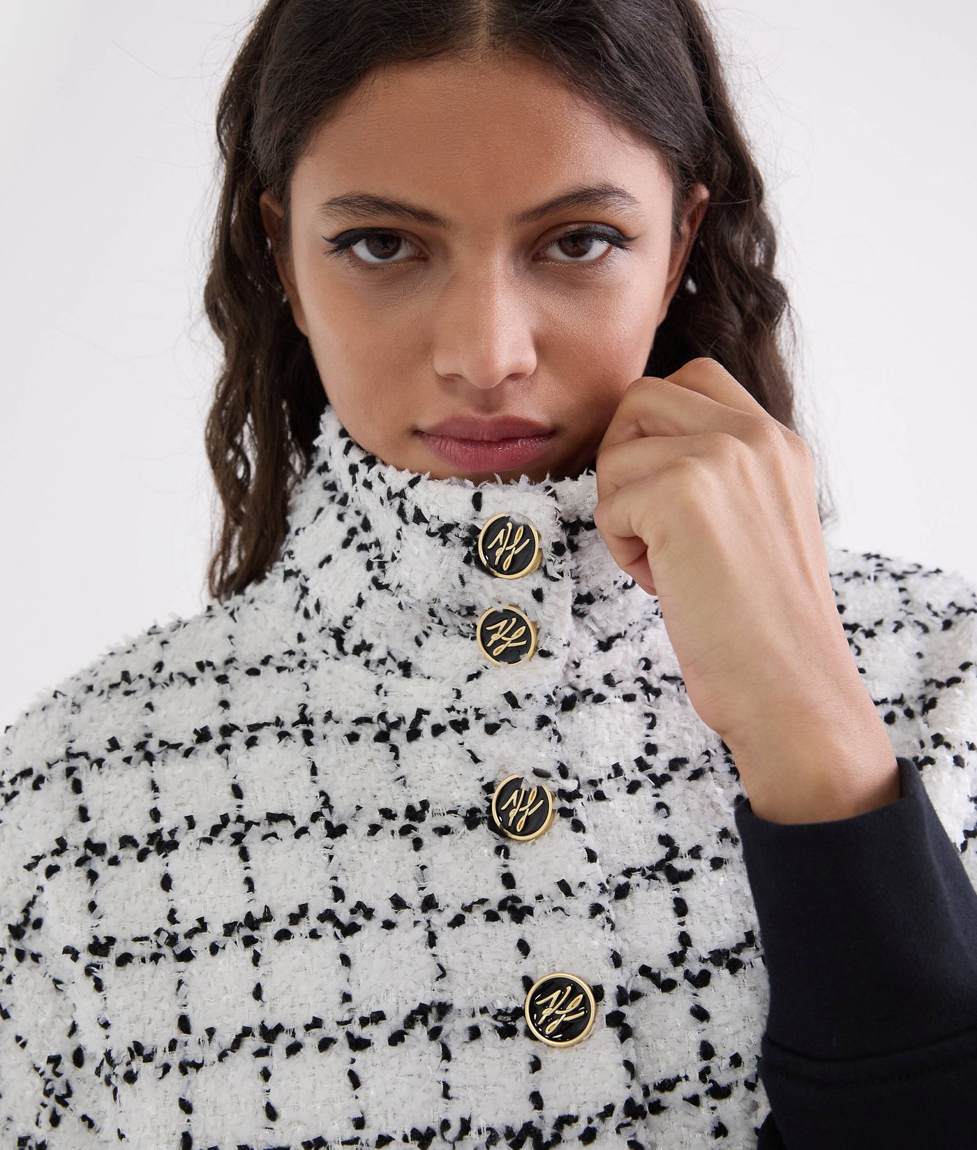 BOUCLÉ SWEAT JACKET