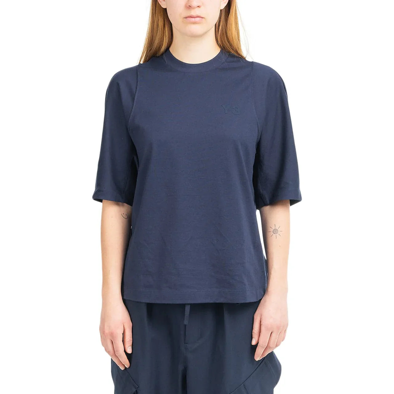 Y-3 T-Shirt Ladies Logo Navy