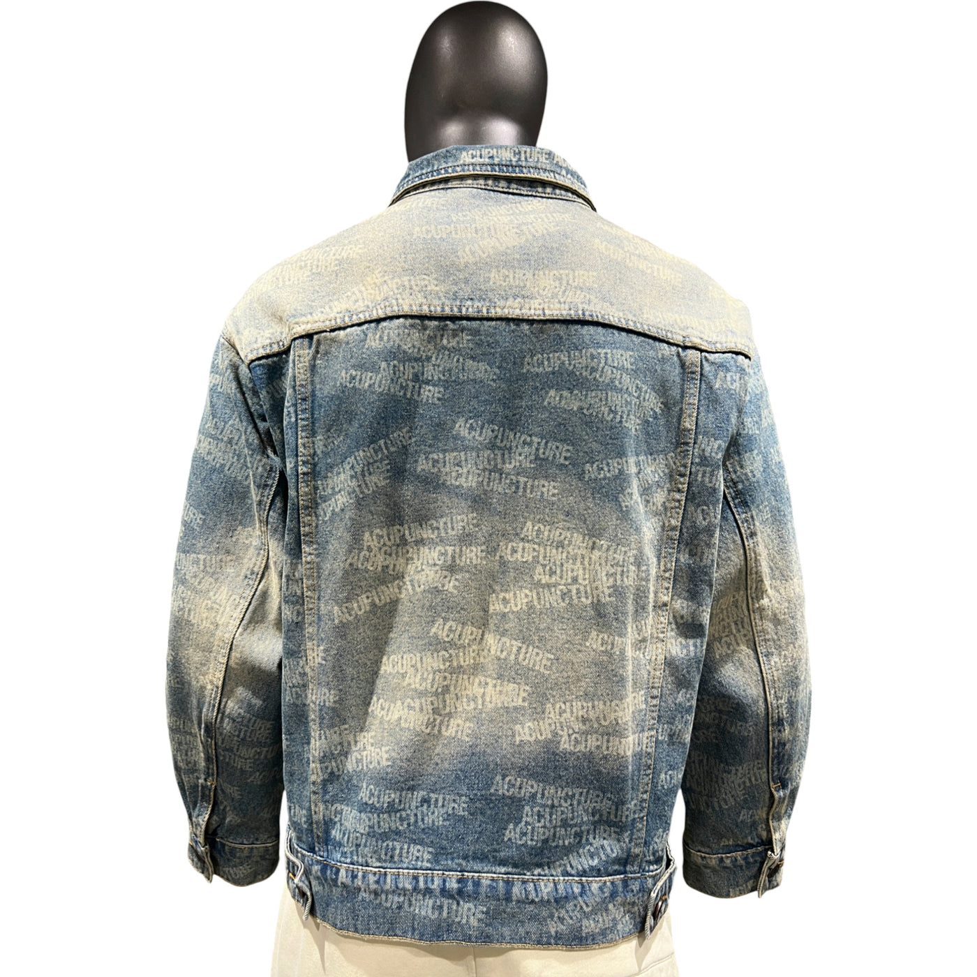 Acupuncture Denim Jacket All Over Print Blue