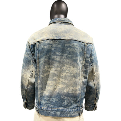 Acupuncture Denim Jacket All Over Print Blue