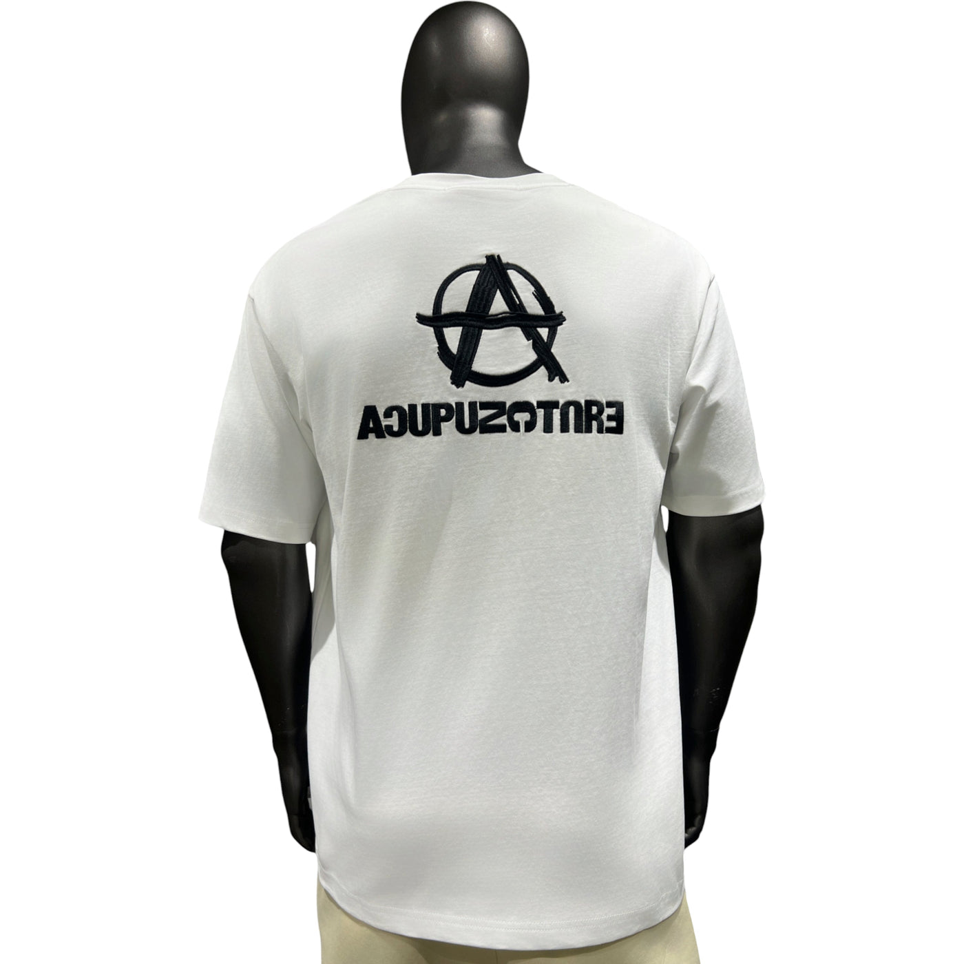 Acupuncture T-Shirt A Logo White-Black