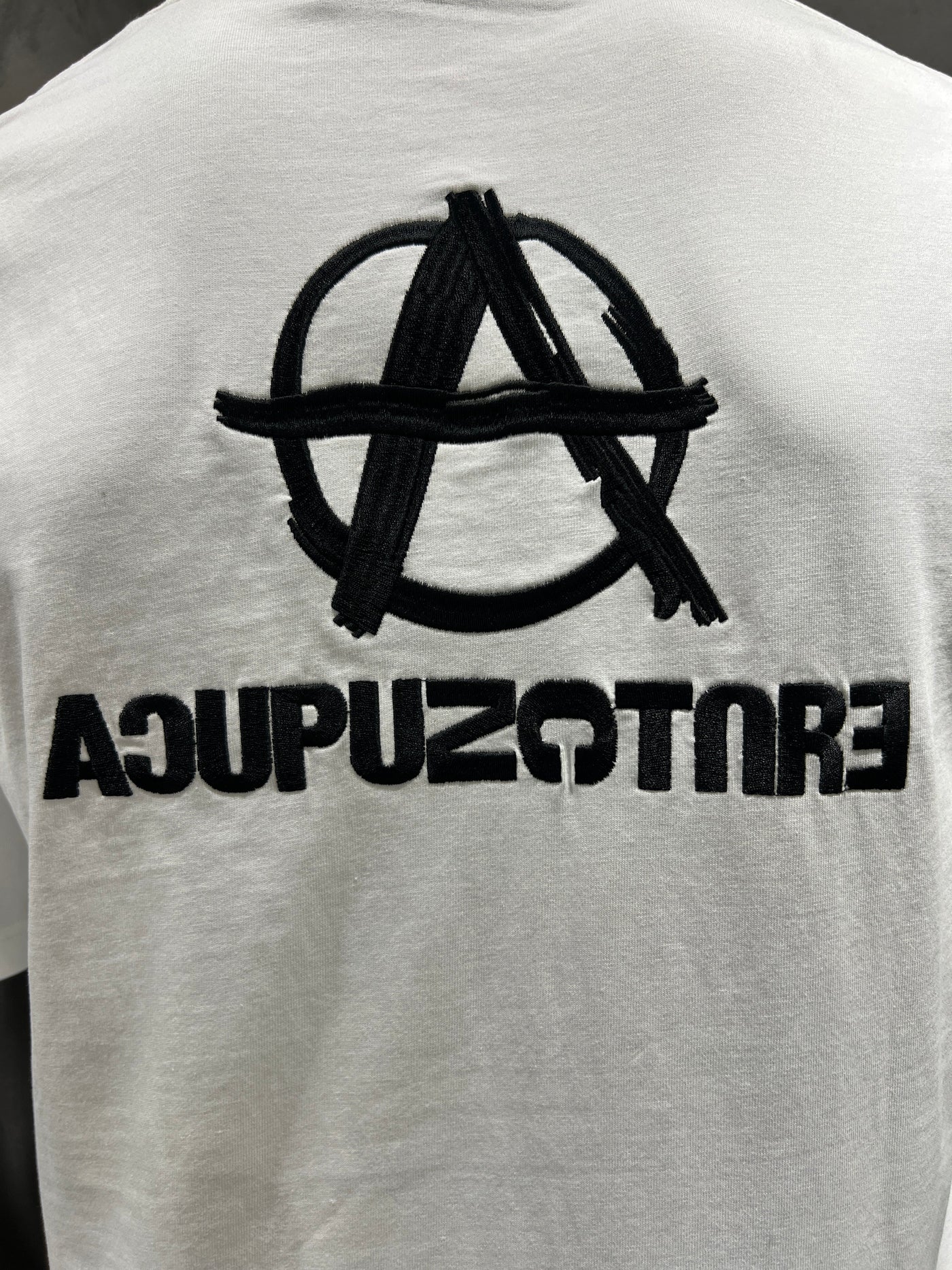Acupuncture T-Shirt A Logo White-Black