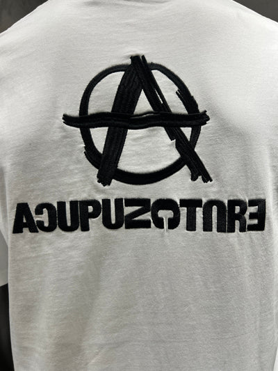 Acupuncture T-Shirt A Logo White-Black