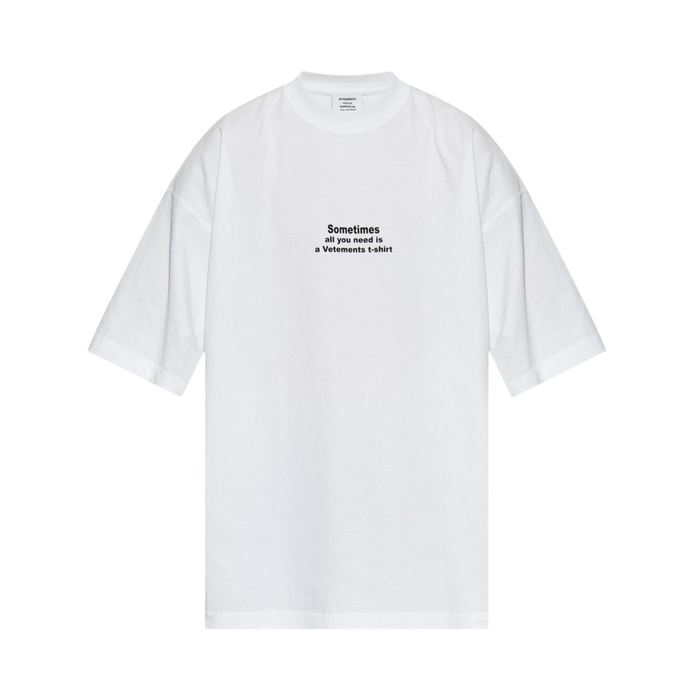 Vetements T-Shirt All You Need Oversized White