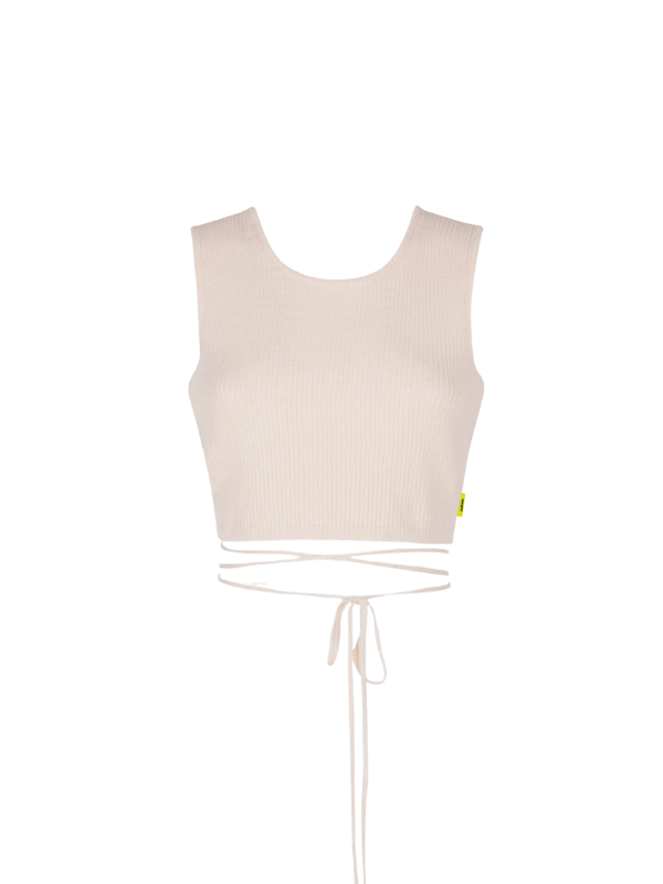 Barrow T-Shirt Ladies Crop Logo Tan
