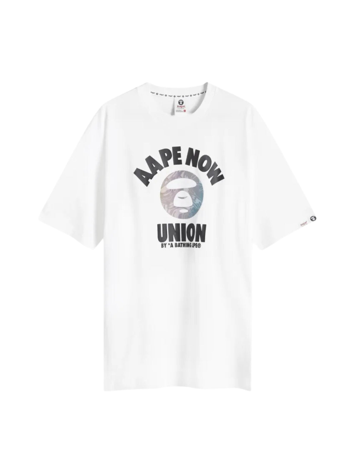 Aape T-Shirt Union Moonface Logo Now White
