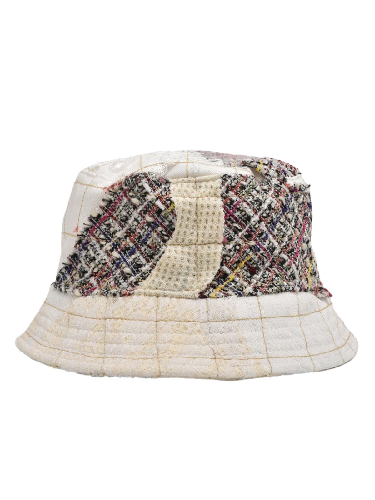 Who Decides War Bucket Hat Tweed Patchwork Cloud