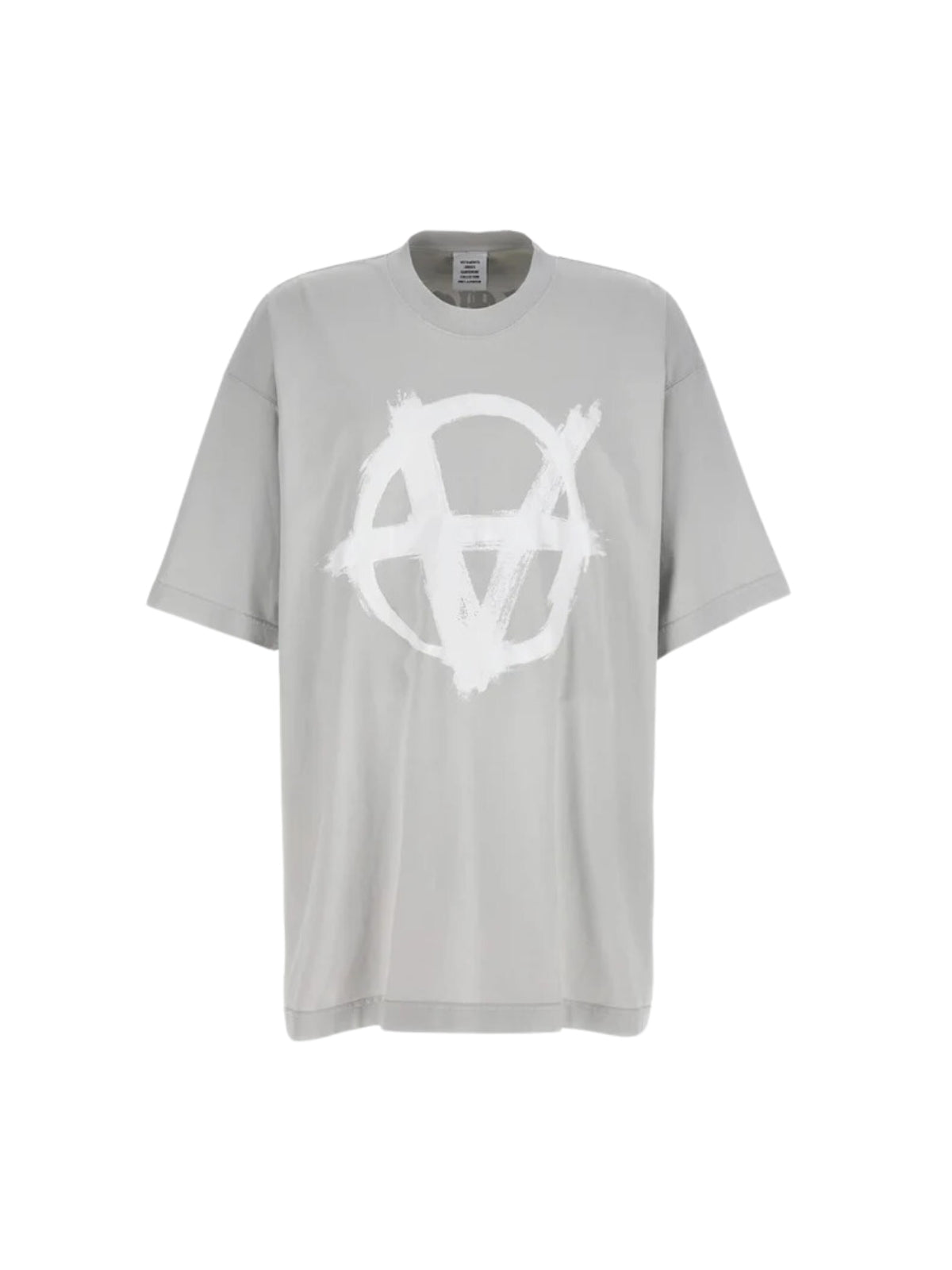 Vetements T-Shirt Double Anarchy Oyster Mushroom