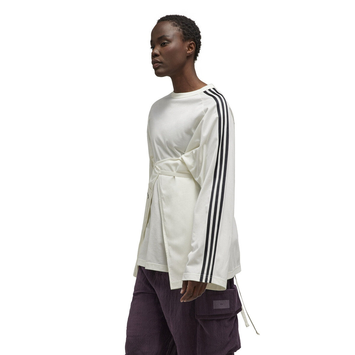 Y-3 Ladies T-Shirt L/S Closure Off-White