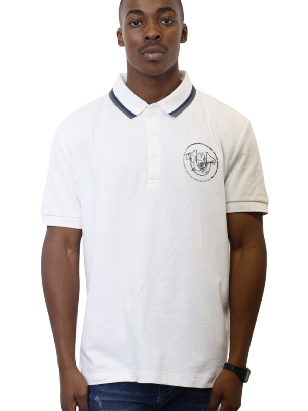 True Religion Golfer Tipped White
