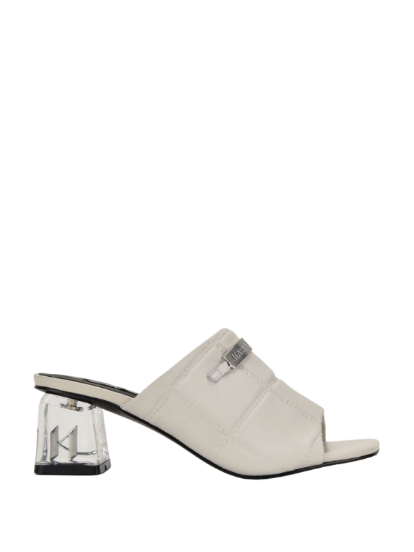 Karl Lagerfeld Sandal Ice Blok Quilted Mule Off-White