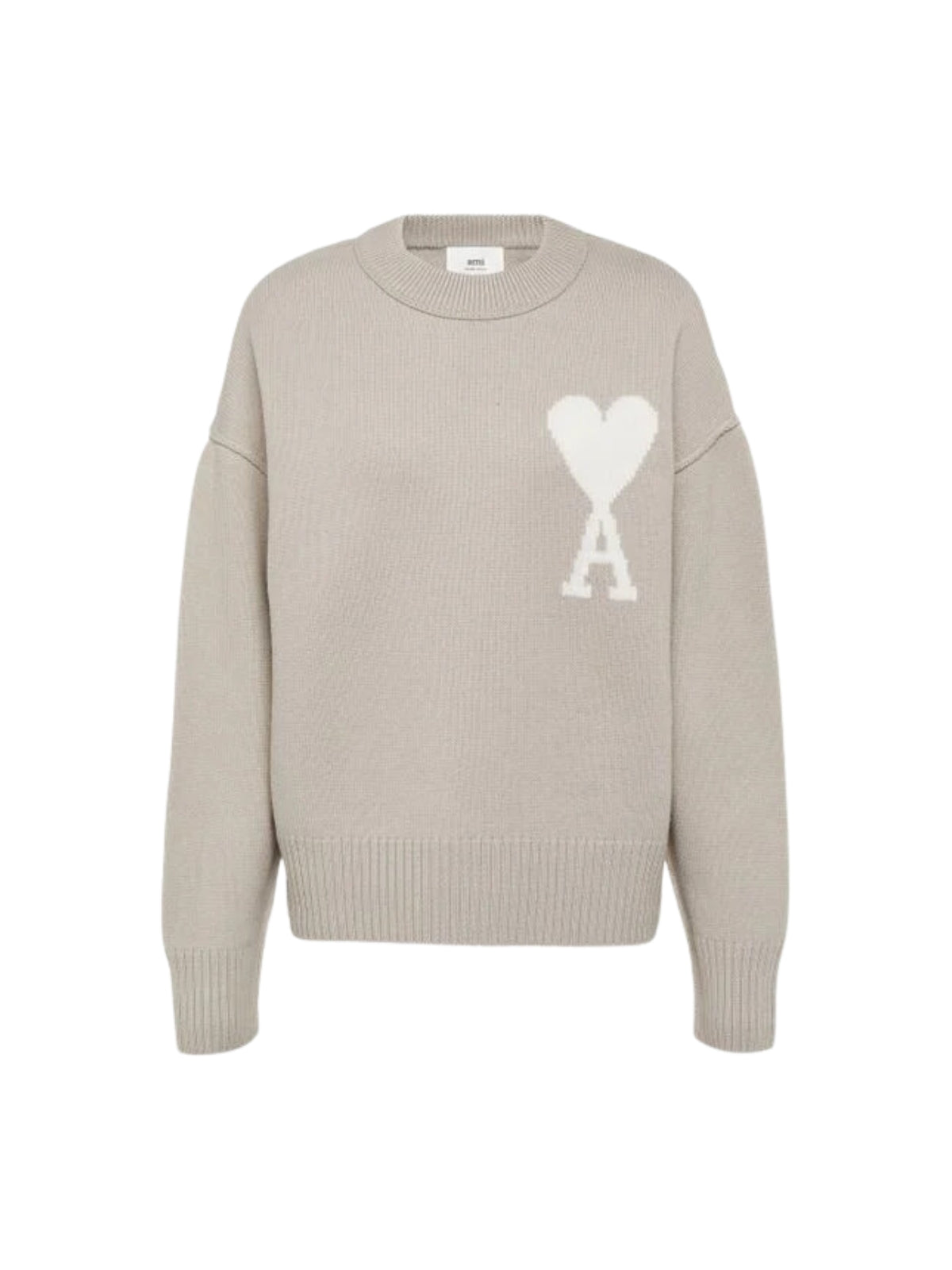 Ami Sweater Logo Light Beige