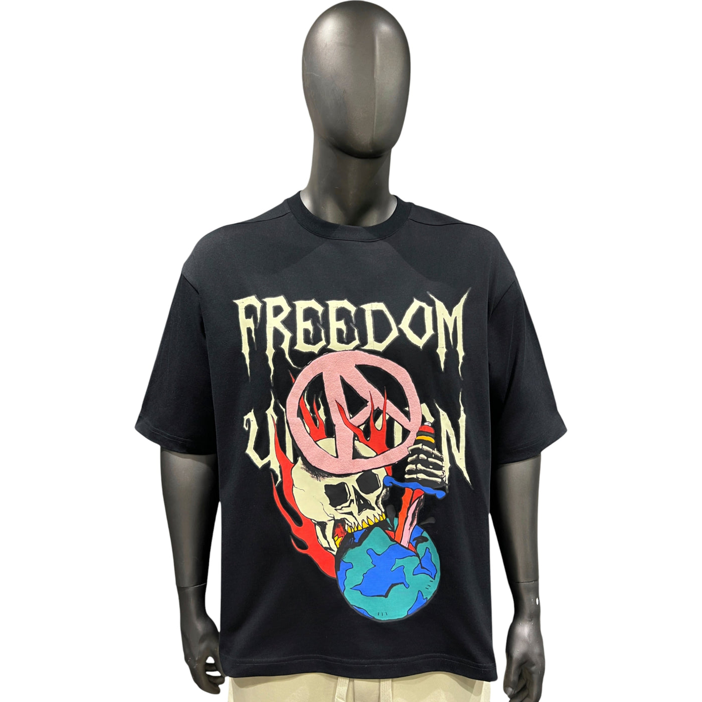 Acupuncture T-Shirt Freedom Skeleton Black