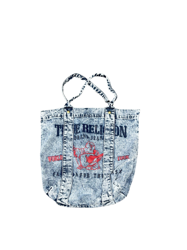 True Religion Bag Tote Denim Light Wash