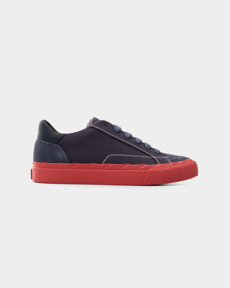 Hide & Jack Men’s Low Top Sneaker Vulcanized Blue Red DC/SL BLURED