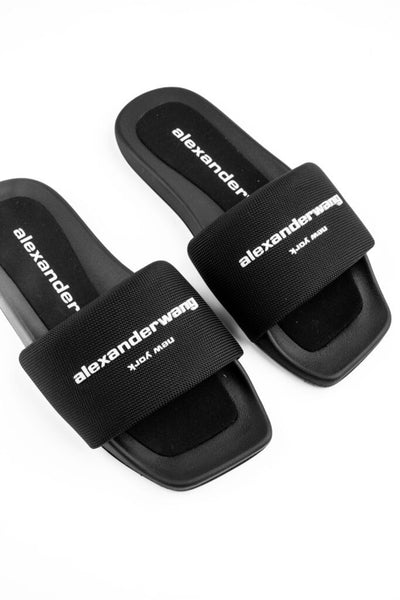 (Core) Alexander Wang Aw Pool Slide Black Nylon 30221S059 001