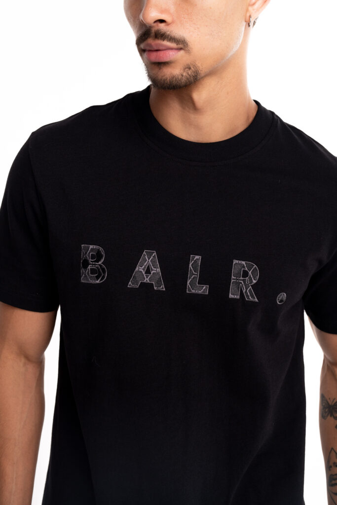 BALR Men’s Monogram Embro Regular Fit T Shirt B1112.1267 Jet Black/Phantom