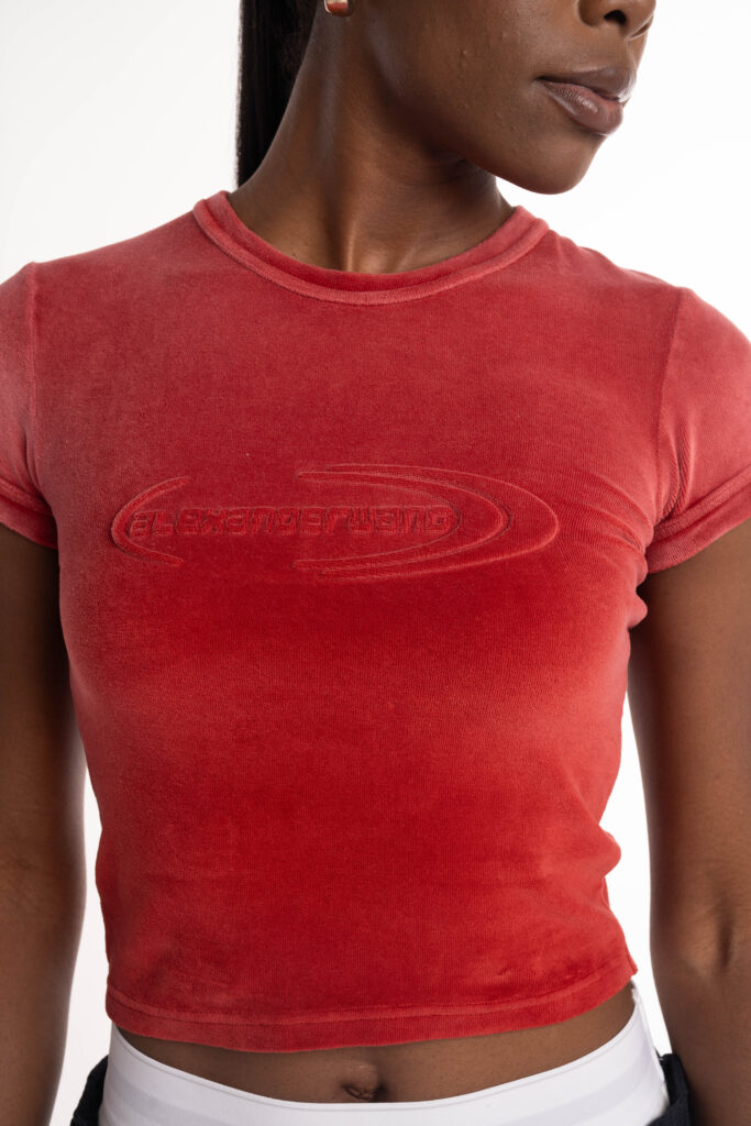 Alexander Wang Baby Tee Washed Red Alert 4CC1251563 622A