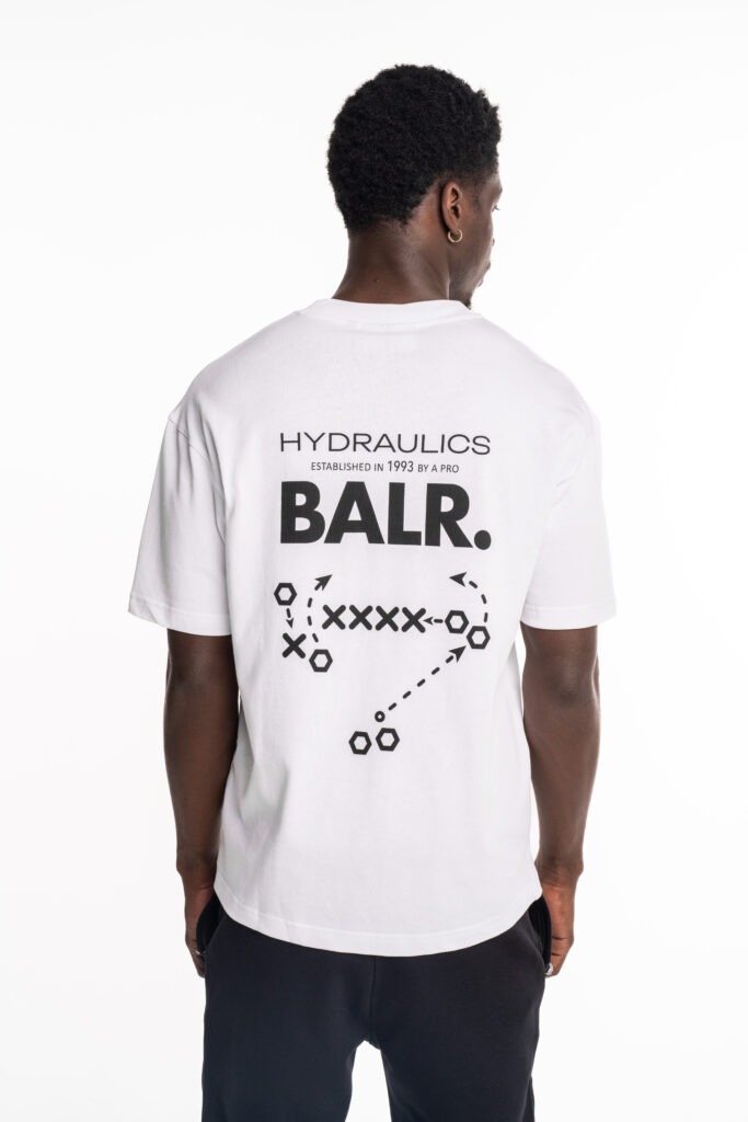 BALR Men’s BALR. x Hydraulics Box Fit T Shirt Tactics B1112.1327 Bright White