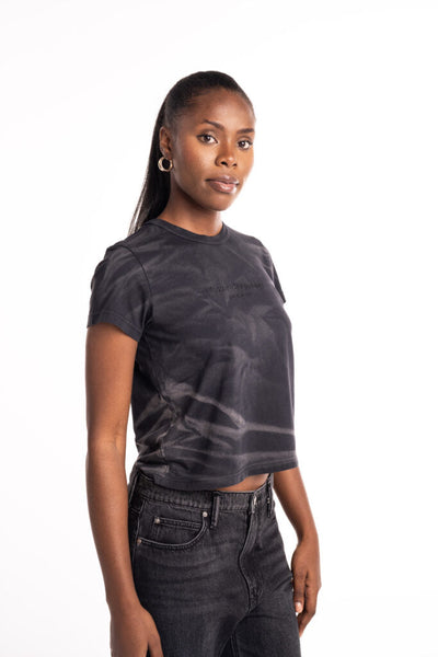 Alexander Wang Crease Wash Shrunken Jersey Tee Washed Black 1CC1251990 011