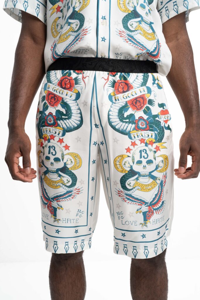 John Richmond Men’s Nahiri Bermuda RMP25134BE Fl Rose