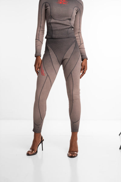 Alexander Wang Elasticated Waistband Legging w/ Blade Logo Washed Cedar 4CC1254416 208A