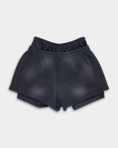Alexander Wang Pre Styled Bike Short Sweatshort Washed Black 4CC1254407 011